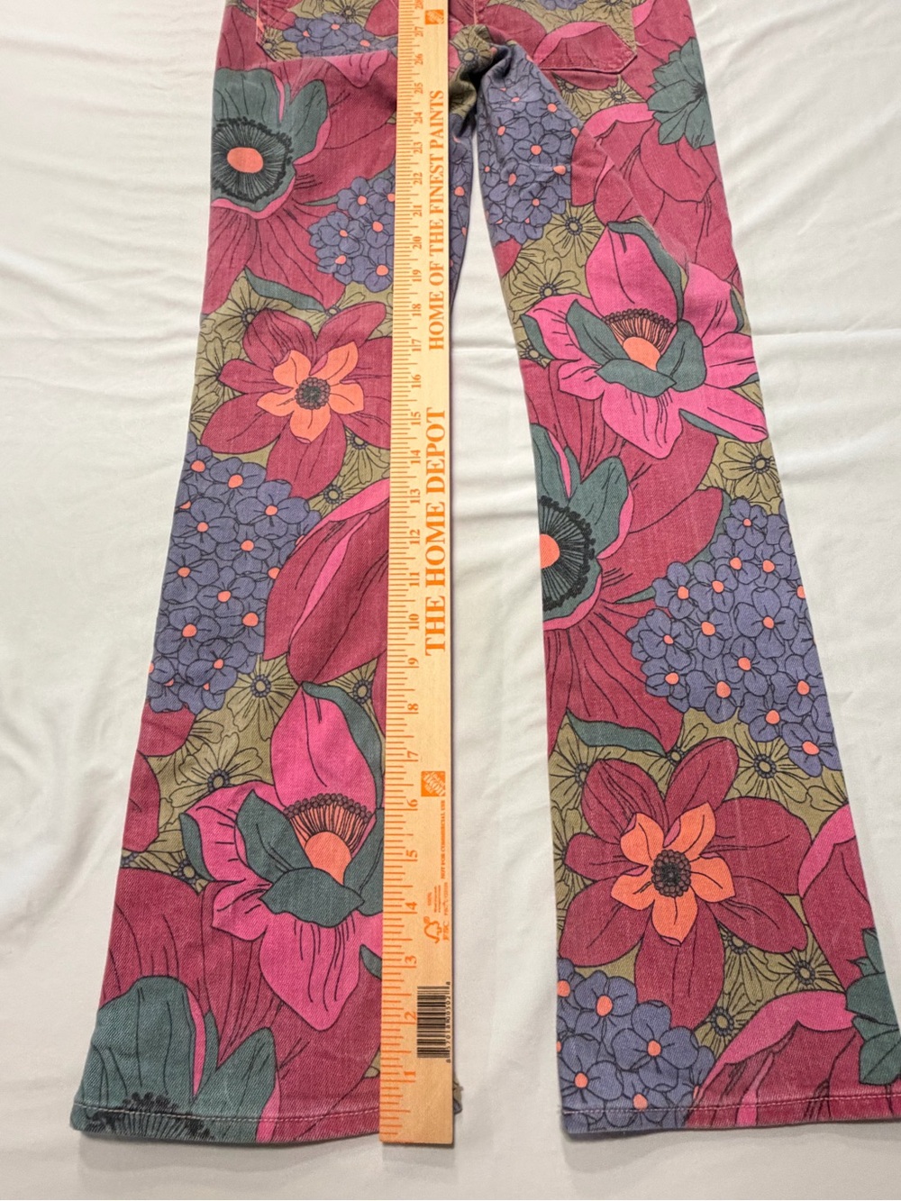 MOTHER The Patch Pocket Insider Flood Psychic Floral Crop Jeans 24 - Picture 6 of 10